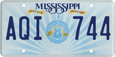 MS license plate AQI744