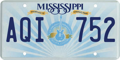 MS license plate AQI752