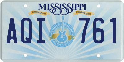 MS license plate AQI761