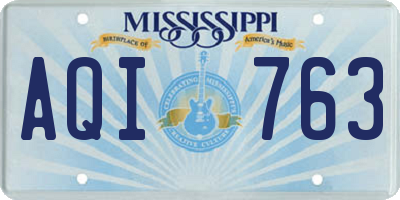 MS license plate AQI763