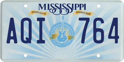 MS license plate AQI764