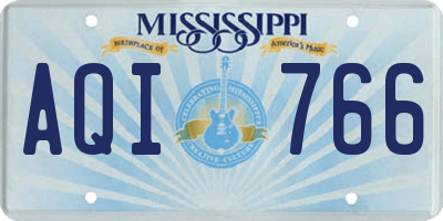 MS license plate AQI766
