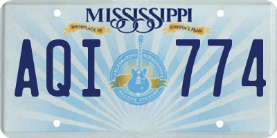 MS license plate AQI774