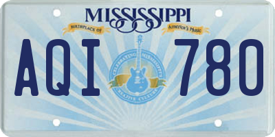 MS license plate AQI780