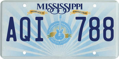 MS license plate AQI788