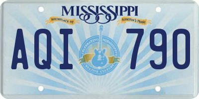 MS license plate AQI790