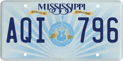 MS license plate AQI796