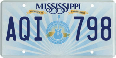 MS license plate AQI798