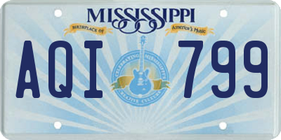 MS license plate AQI799