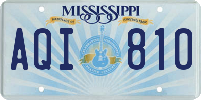 MS license plate AQI810
