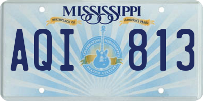 MS license plate AQI813