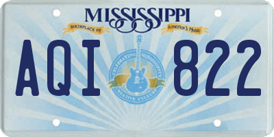 MS license plate AQI822