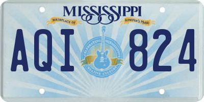 MS license plate AQI824