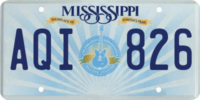 MS license plate AQI826