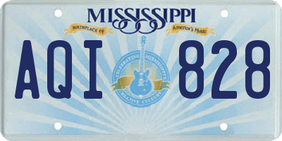 MS license plate AQI828