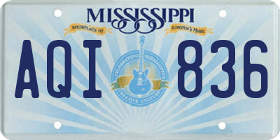 MS license plate AQI836
