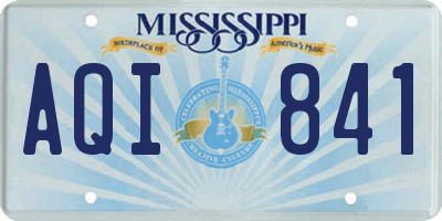 MS license plate AQI841