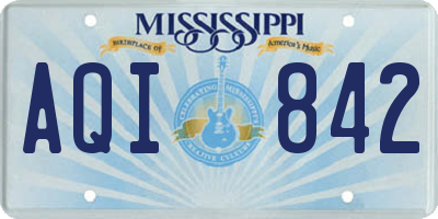 MS license plate AQI842