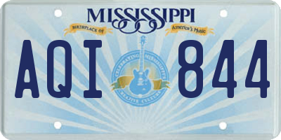 MS license plate AQI844