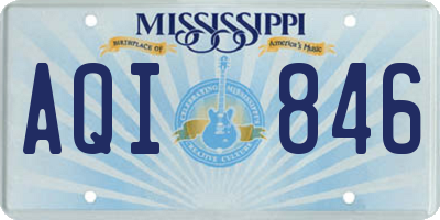 MS license plate AQI846