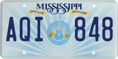 MS license plate AQI848