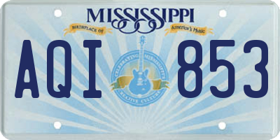 MS license plate AQI853