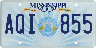 MS license plate AQI855