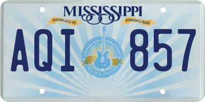 MS license plate AQI857