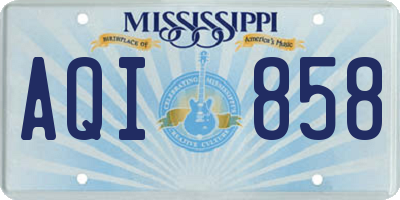 MS license plate AQI858
