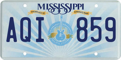 MS license plate AQI859