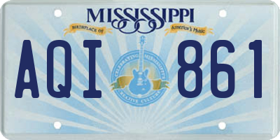 MS license plate AQI861