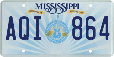 MS license plate AQI864