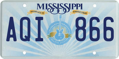 MS license plate AQI866