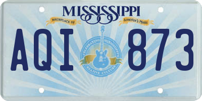 MS license plate AQI873