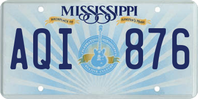 MS license plate AQI876