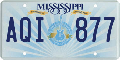 MS license plate AQI877