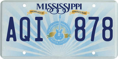 MS license plate AQI878
