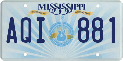 MS license plate AQI881
