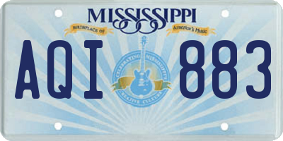 MS license plate AQI883