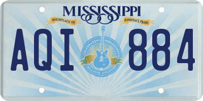 MS license plate AQI884