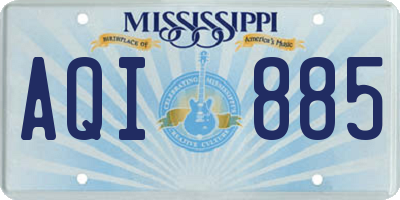 MS license plate AQI885