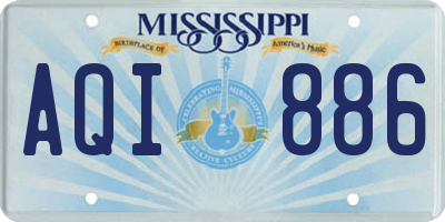 MS license plate AQI886