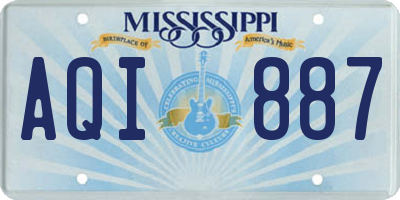 MS license plate AQI887