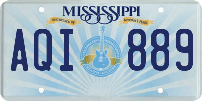 MS license plate AQI889