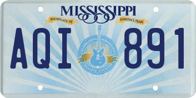 MS license plate AQI891