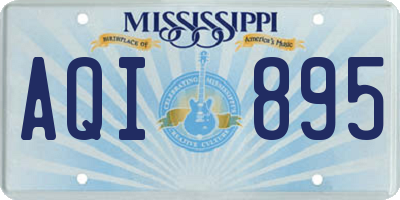 MS license plate AQI895