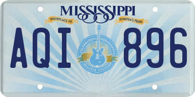 MS license plate AQI896
