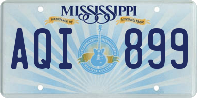 MS license plate AQI899