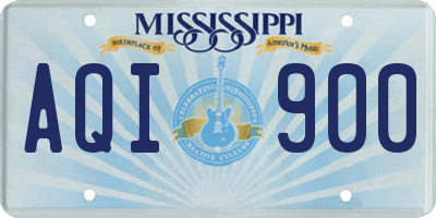 MS license plate AQI900