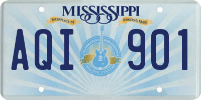 MS license plate AQI901